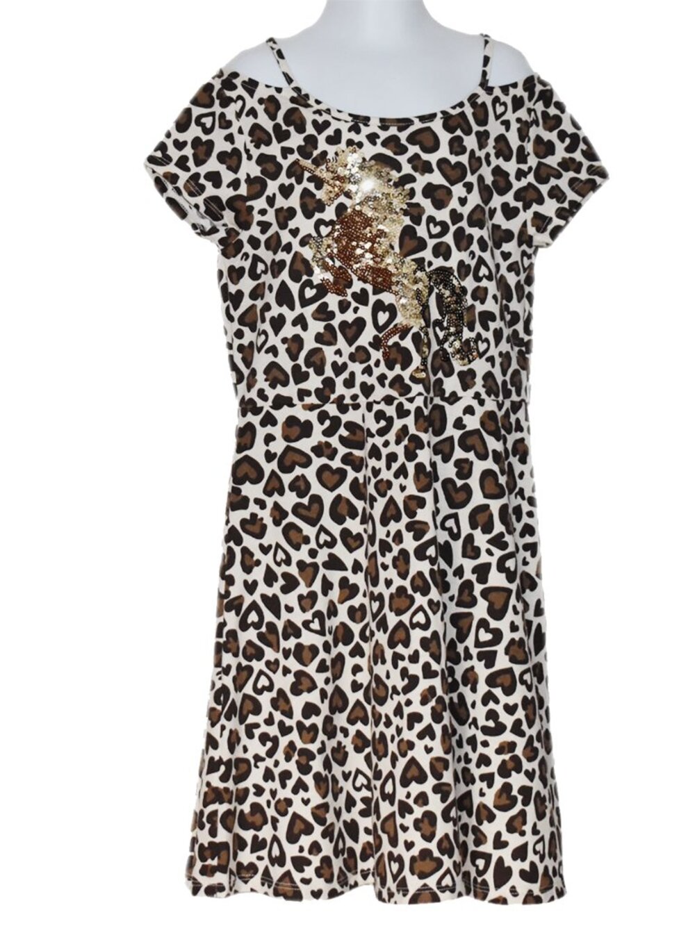 The Children’s Place Girls Dress Animal Print Short Sleeve Sequin Unicorn Size M - Picture 3 of 3